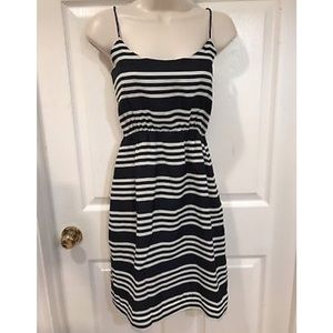 Beautiful J. CREW Dress Navy Blue And White